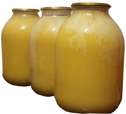 Три образца меда с дефектами