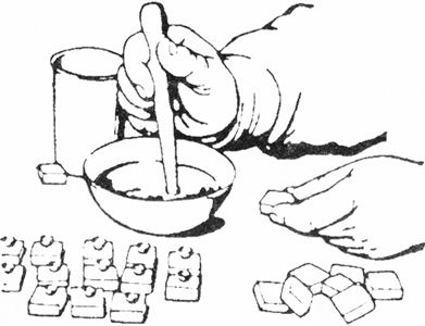 Изготовление восковых мисочек