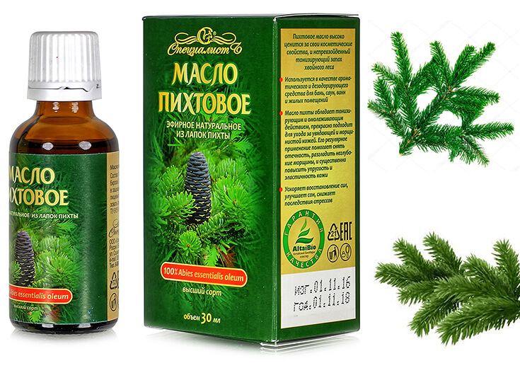 Пихтовое масло и ветки