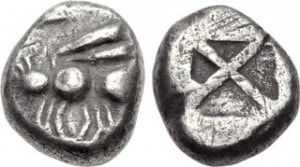 Профиль пчелы на монете