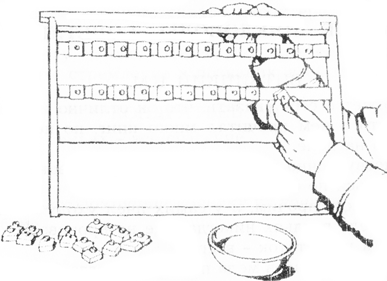 Прикрепление восковых мисочек