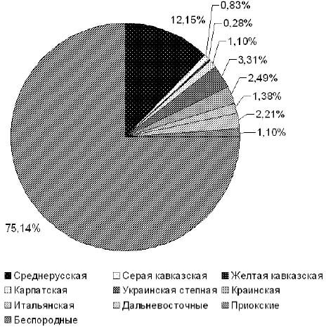 График породный состав пчел центральной зоны