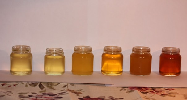 цвет меда в банках