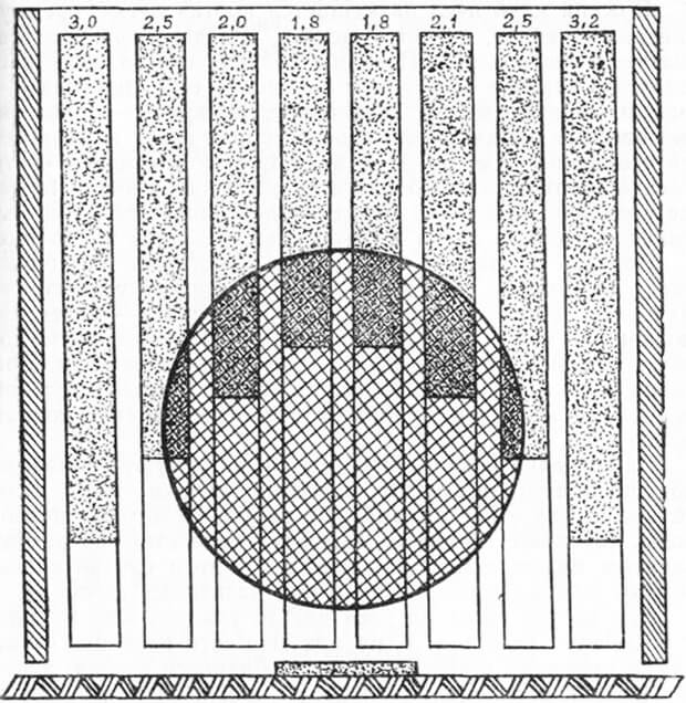 Гнездо семьи, собранное на зимовку двусторонним способом
